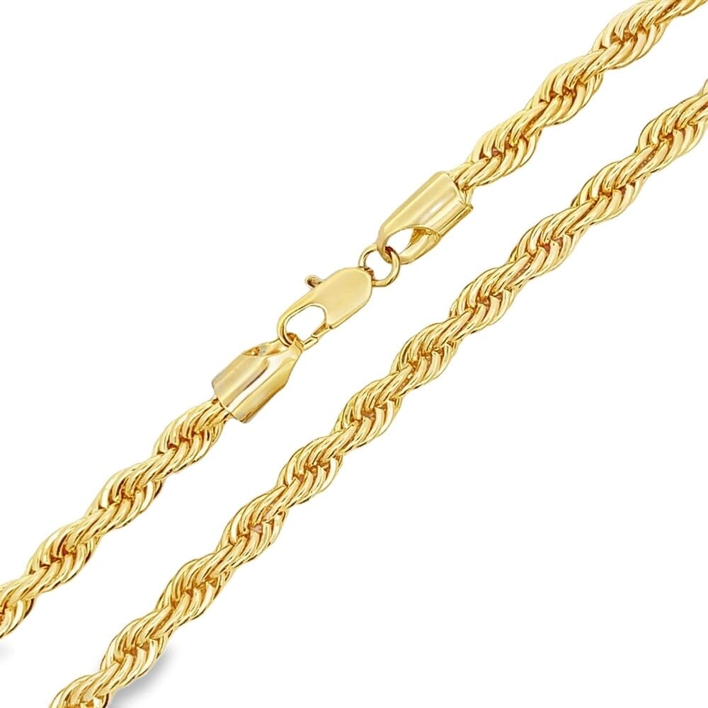 Gold French Rope Chain & Bracelet Bundle