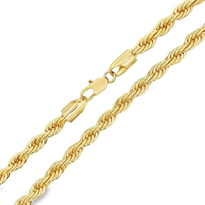 Gold French Rope Chain & Bracelet Bundle