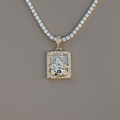 Diamond Buddha Pendant in Yellow Gold