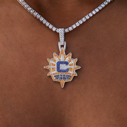 Connecticut Sun Official WNBA Logo Pendant in White Gold