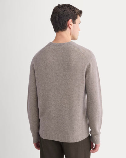 Henley in Wool Cashmere | Light Heathered Taupe