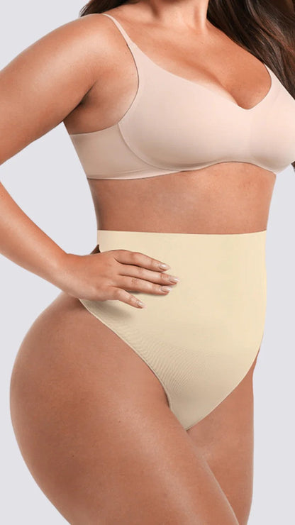BZEZ Mid Fit Control Thong - Bare