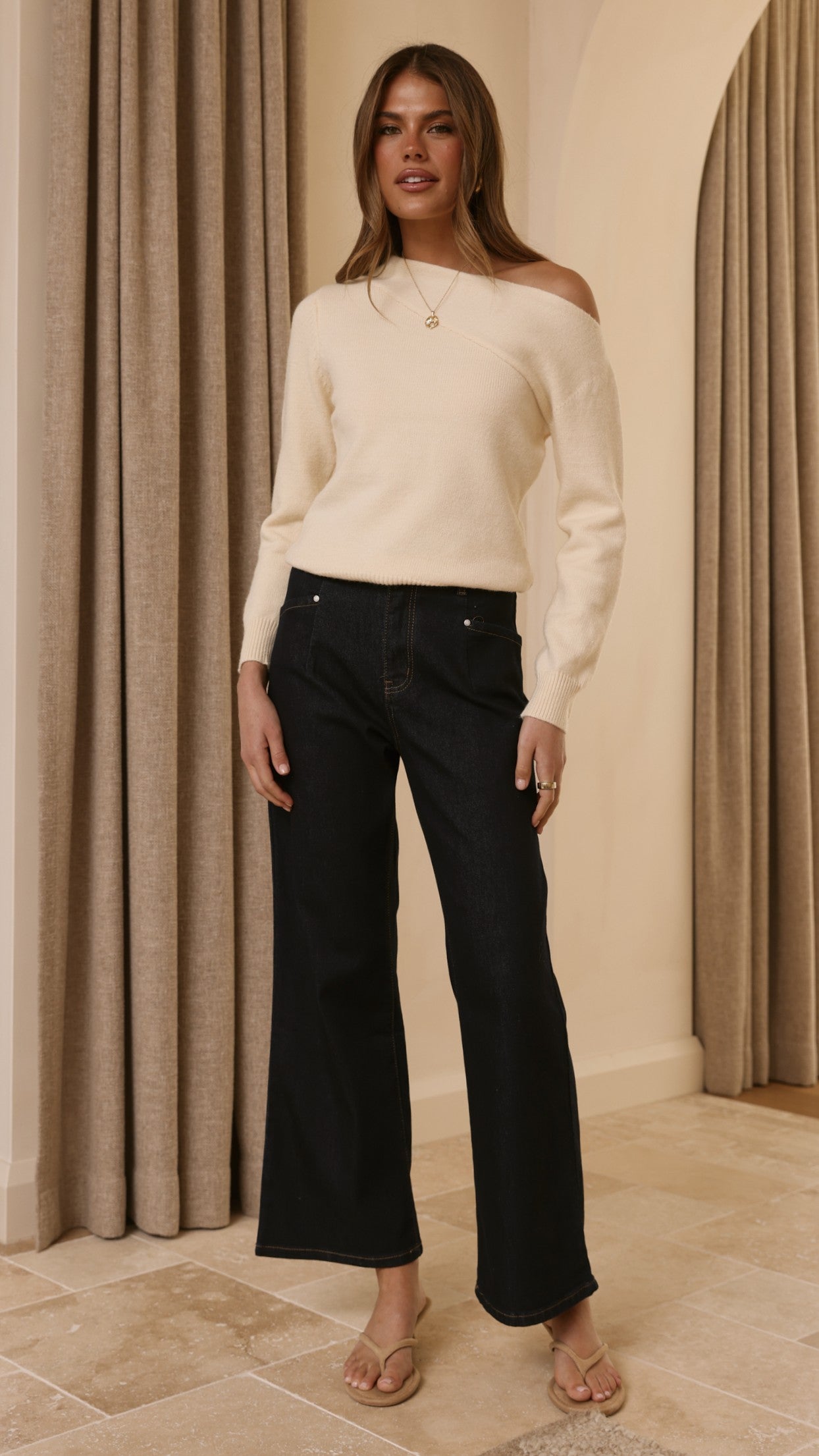 Briella Boat Neck Sweater - Butter