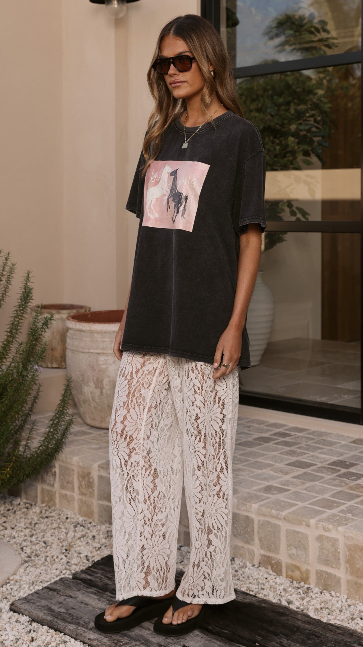 Avery Oversized Tee - Washed Black