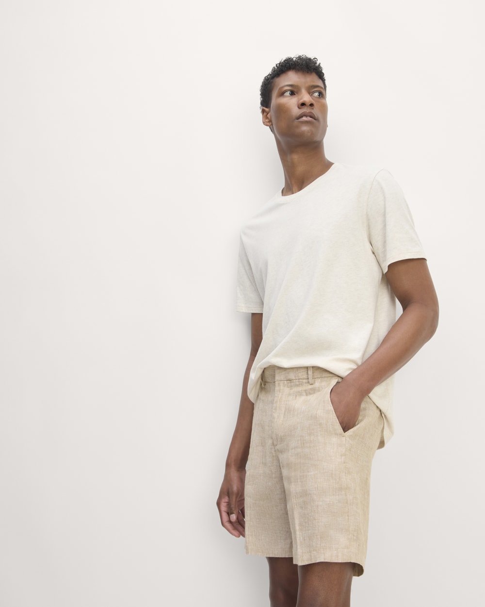 The 7" Linen Trouser Short | Cornstalk Chambray