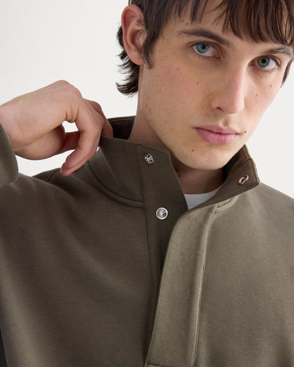 Off-Duty Terry Pullover | Olive Night