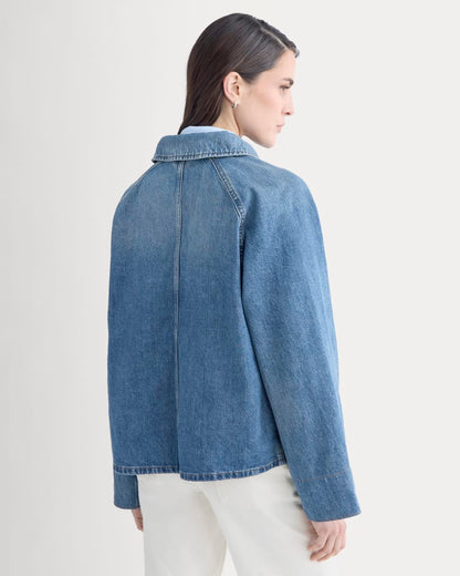 Cropped Denim Jacket | Medium Indigo