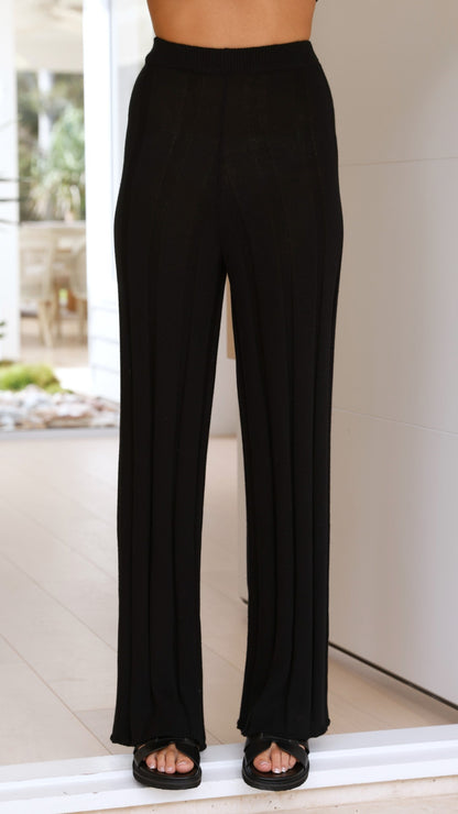 Bayu Knit Pants - Black