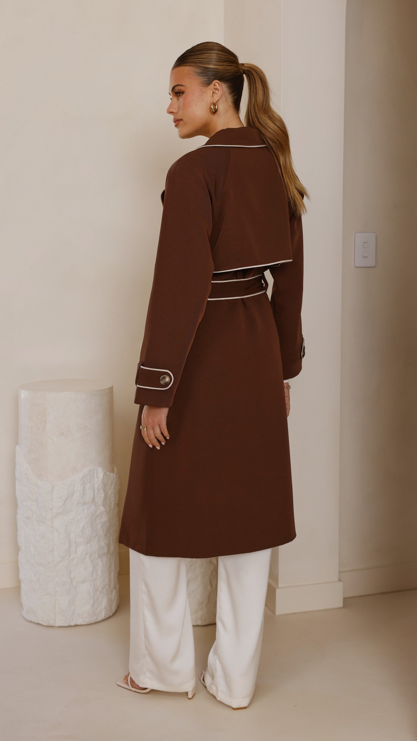 Blanca Trench Coat - Espresso