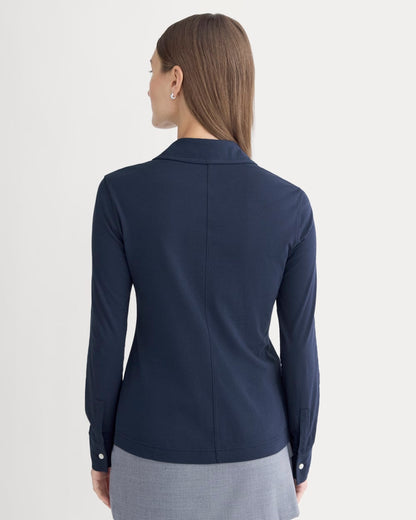 Button-Up Shirt in Essential Cotton | Navy
