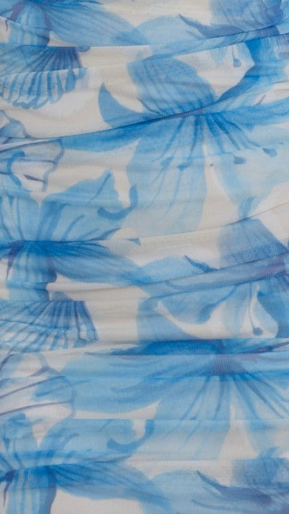 Aimee Strapless Top - Ocean Bloom