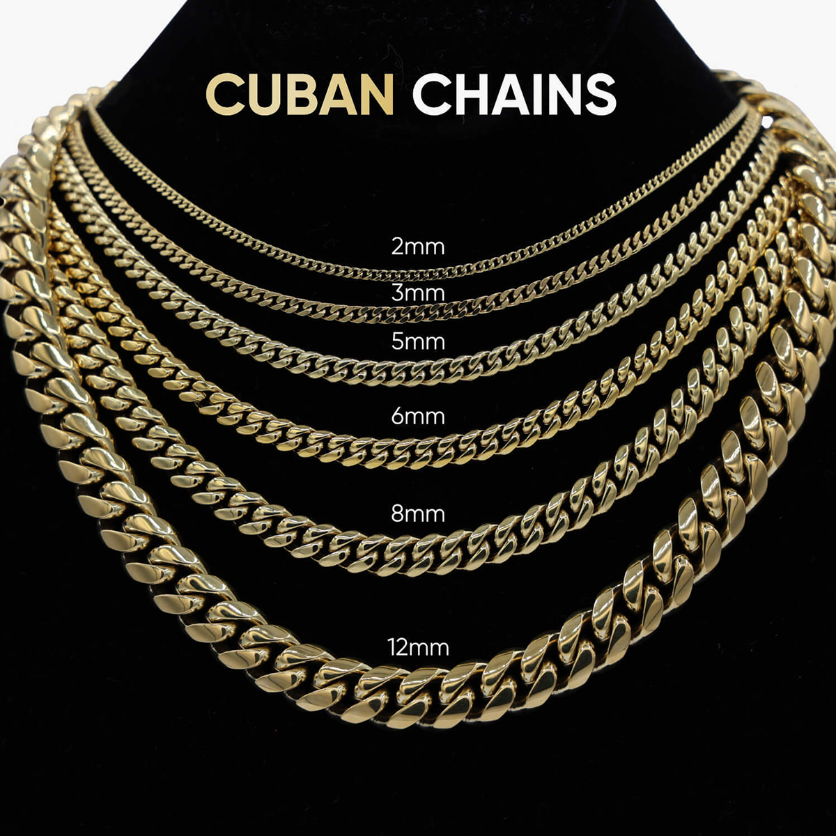 Diamond Cuban Link Choker in Yellow Gold - 12mm