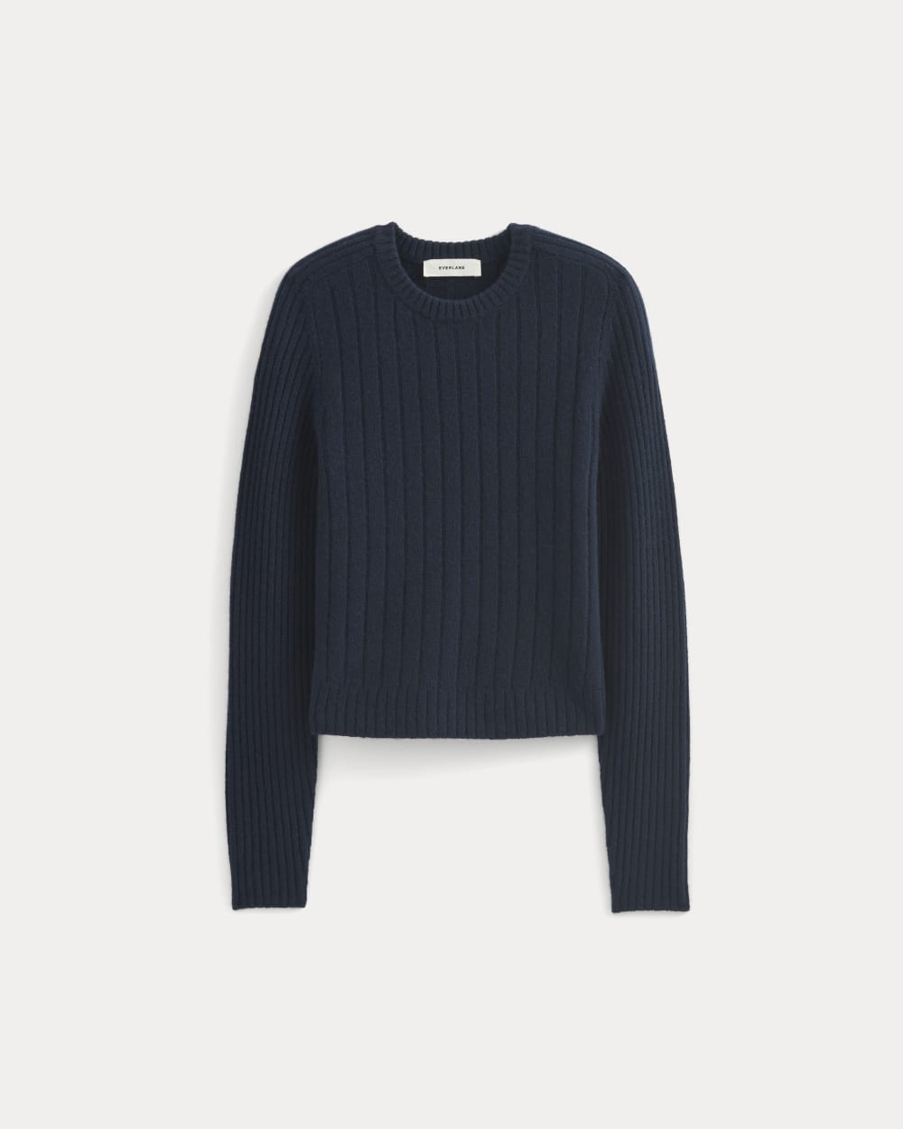 Mix Ribbed Crew in Cashmere | Navy