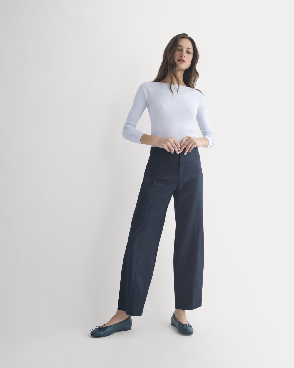 Tailored Drape Seam Pant | Navy