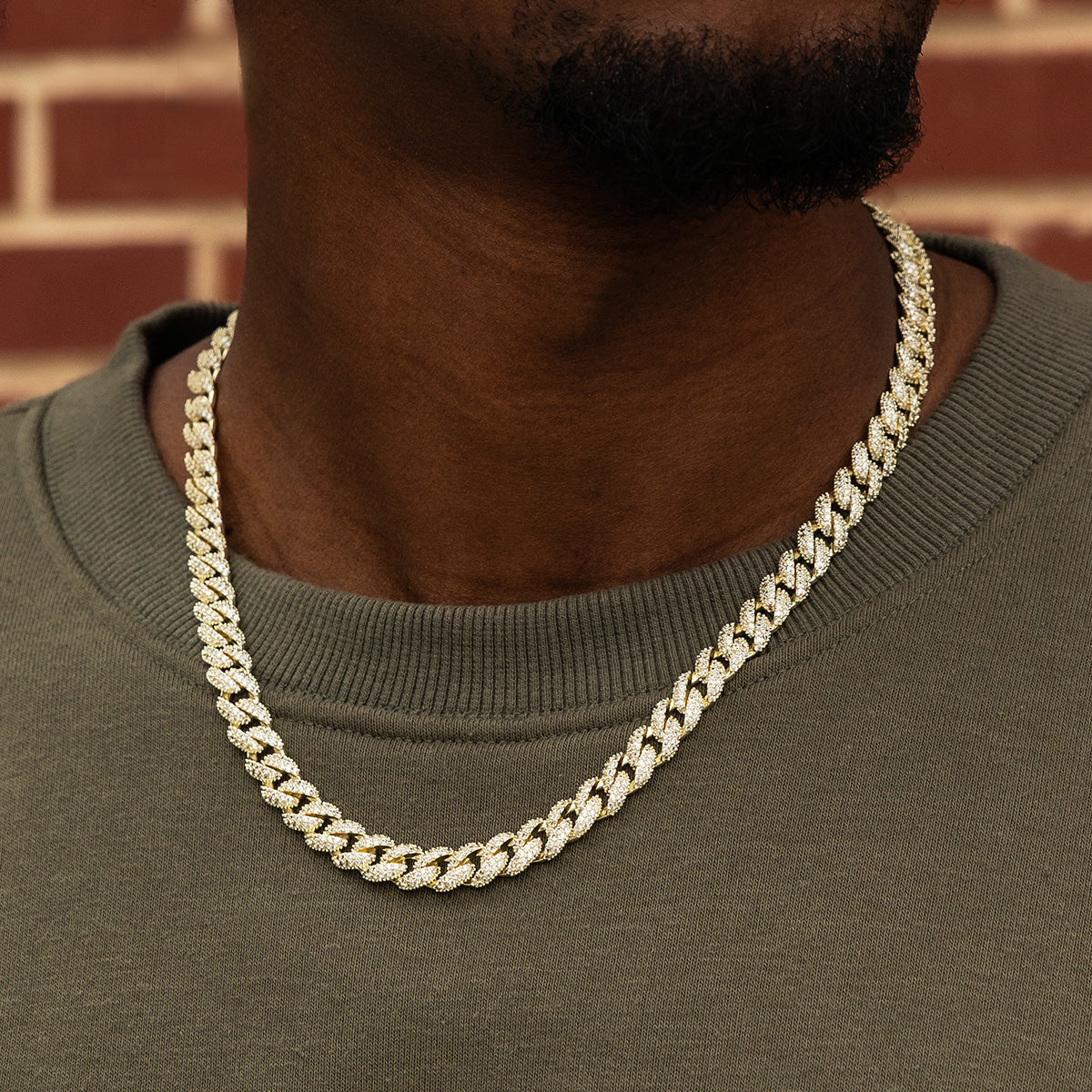 Diamond Cuban Chain + Bracelet Gift Bundle in Yellow Gold - 8.5mm