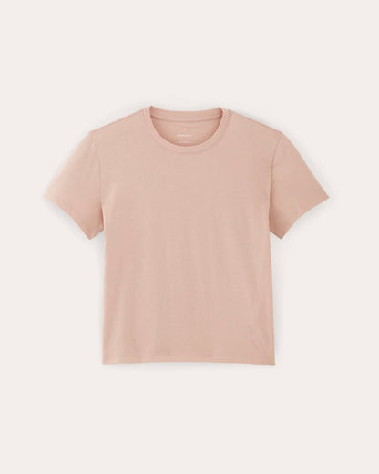 The Box-Cut Tee in Essential Cotton | Rose Smoke  | No Pocket