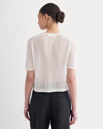 The Air Alpaca™ Short-Sleeve Cardigan | Birch