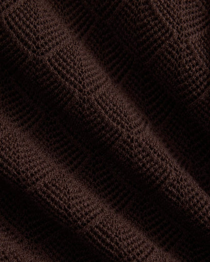 Open-Knit Resort Shirt | Coffee Bean