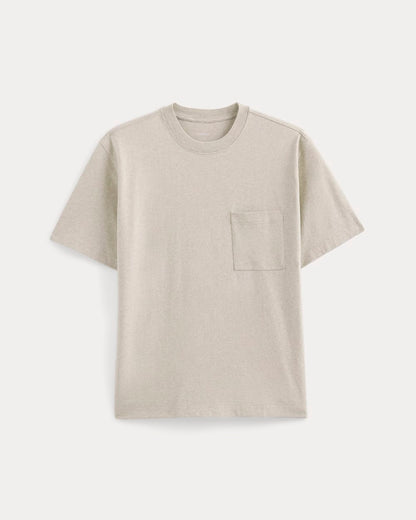 Oversized Midweight Tee | Heathered Oatmeal