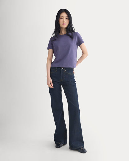 The Box-Cut Tee in Essential Cotton | Graystone | No Pocket