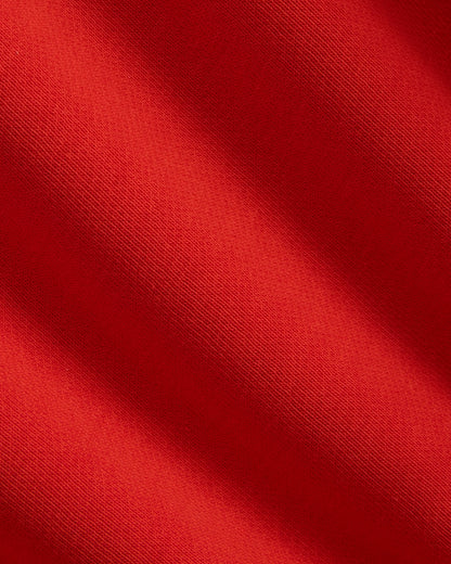 Luxe Fleece Full-Zip Cropped Hoodie | Fiery Red