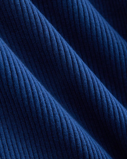 Cutaway Ribbed Midi Dress | Estate Blue