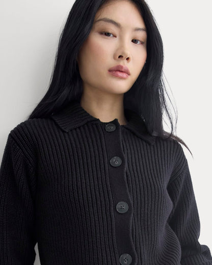 Shrunken Cardigan in Everyday Cotton | Black
