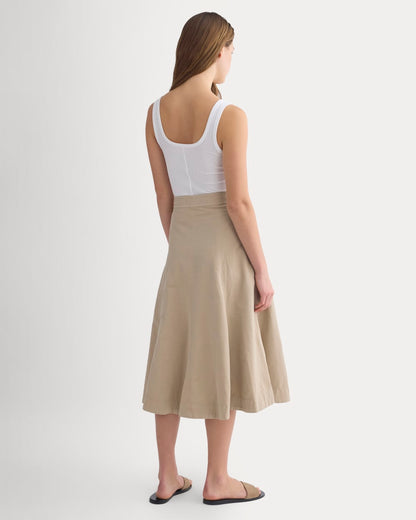 Seamed Midi Skirt | Trench Coat Khaki