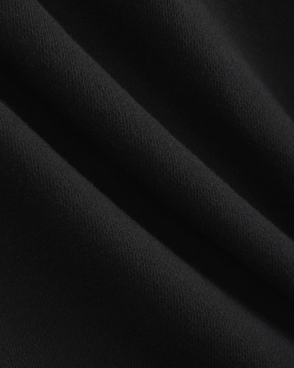 Lightweight Terry Zip Pullover | Black