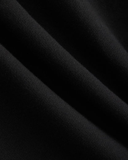 Lightweight Terry Zip Pullover | Black