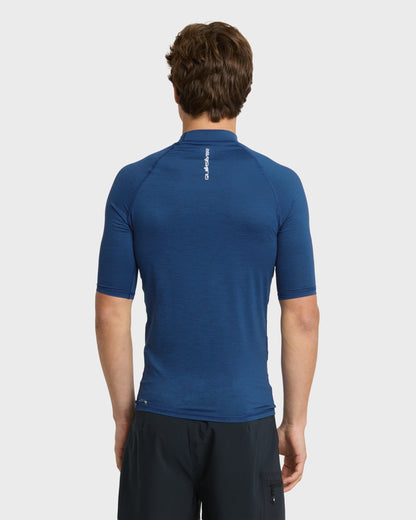 Everyday UPF 50 Short Sleeve Rashguard - Monaco Blue Heather