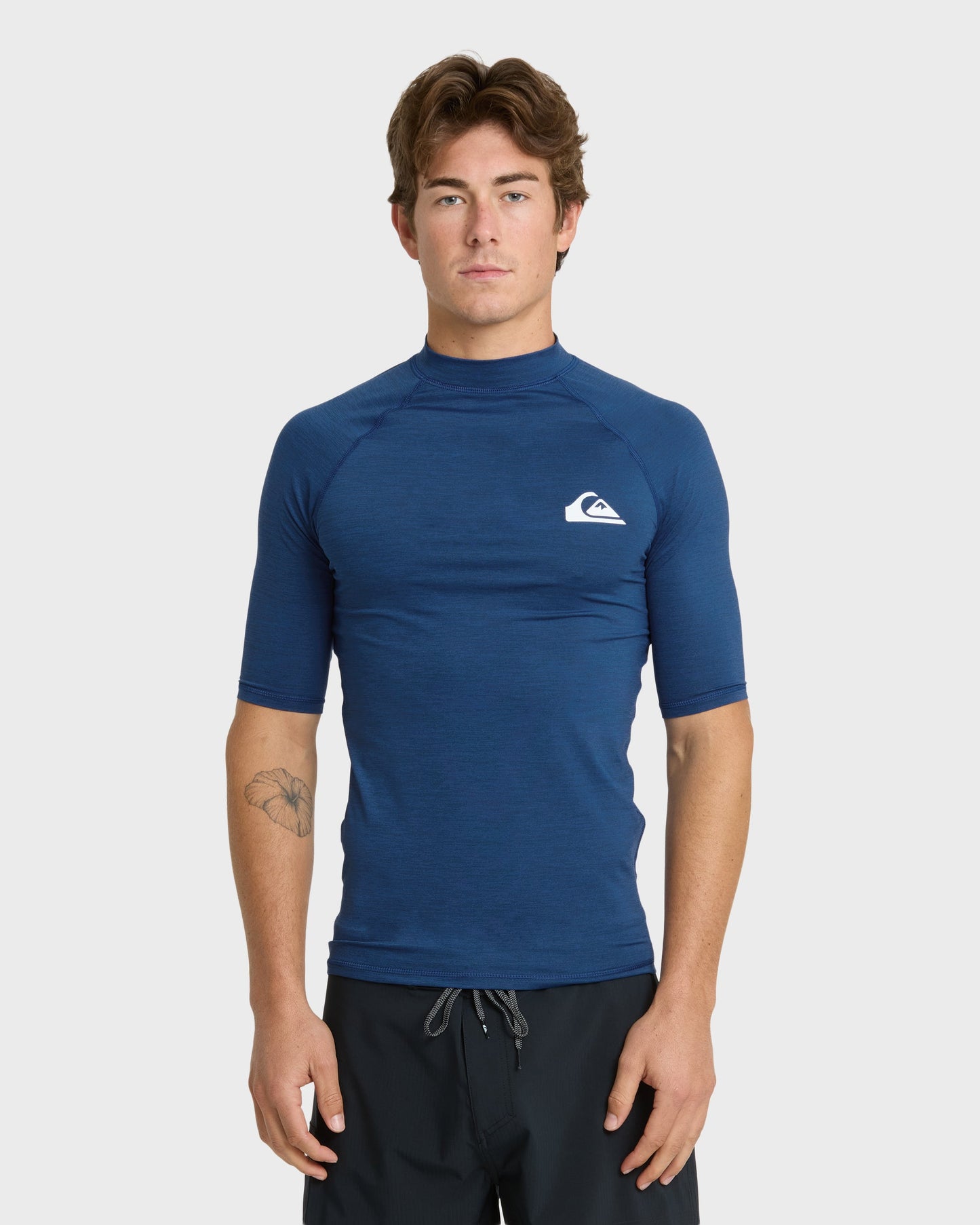 Everyday UPF 50 Short Sleeve Rashguard - Monaco Blue Heather