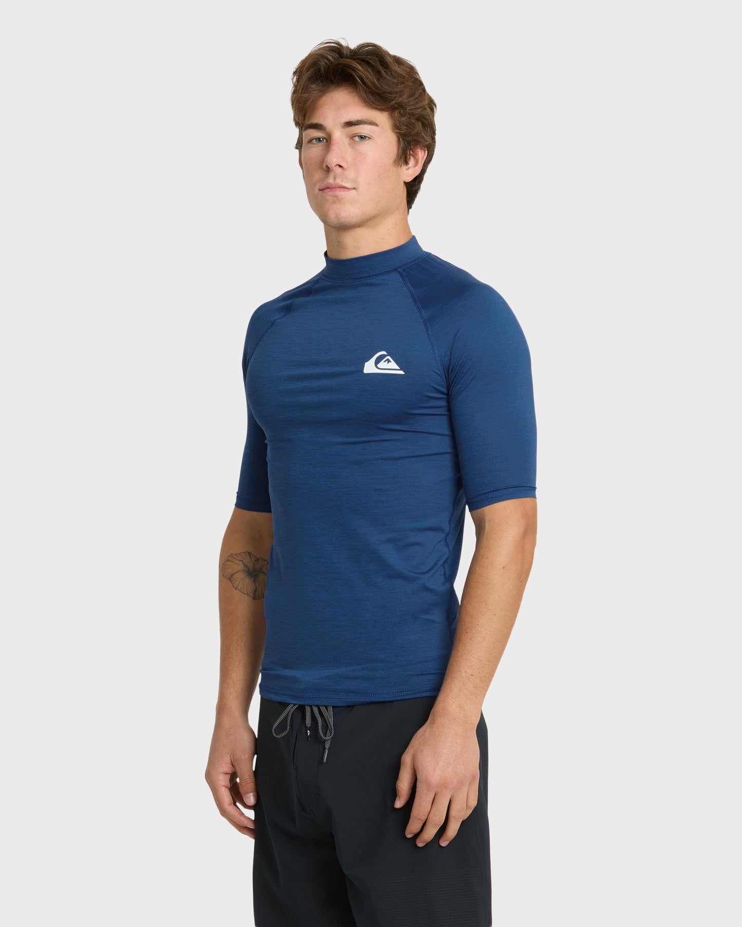 Everyday UPF 50 Short Sleeve Rashguard - Monaco Blue Heather