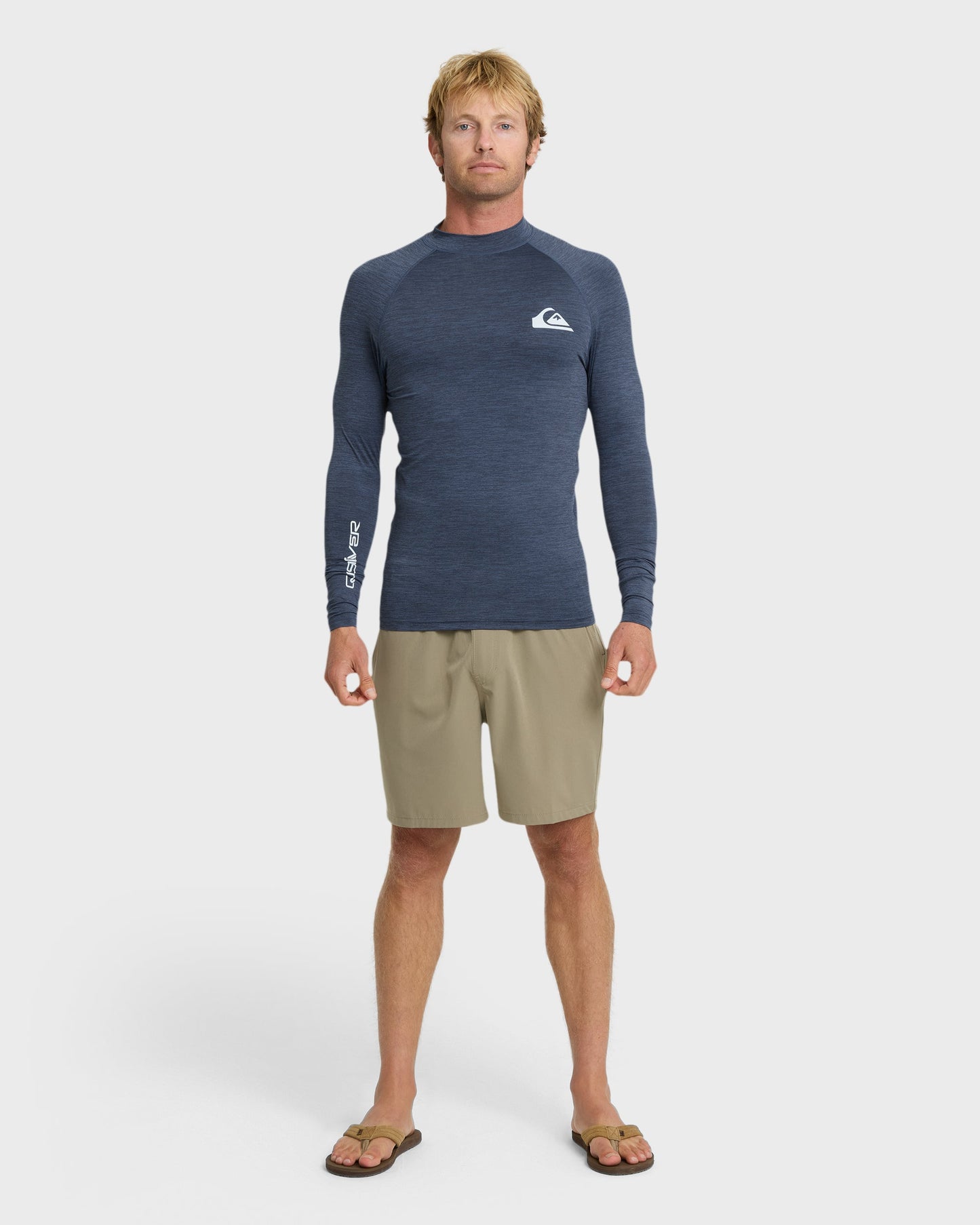 Everyday Upf 50 Long Sleeve Rashguard - Vintage Indigo Heather