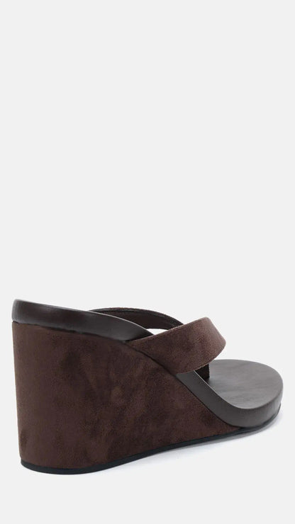 Baci Wedge - Espresso Suede