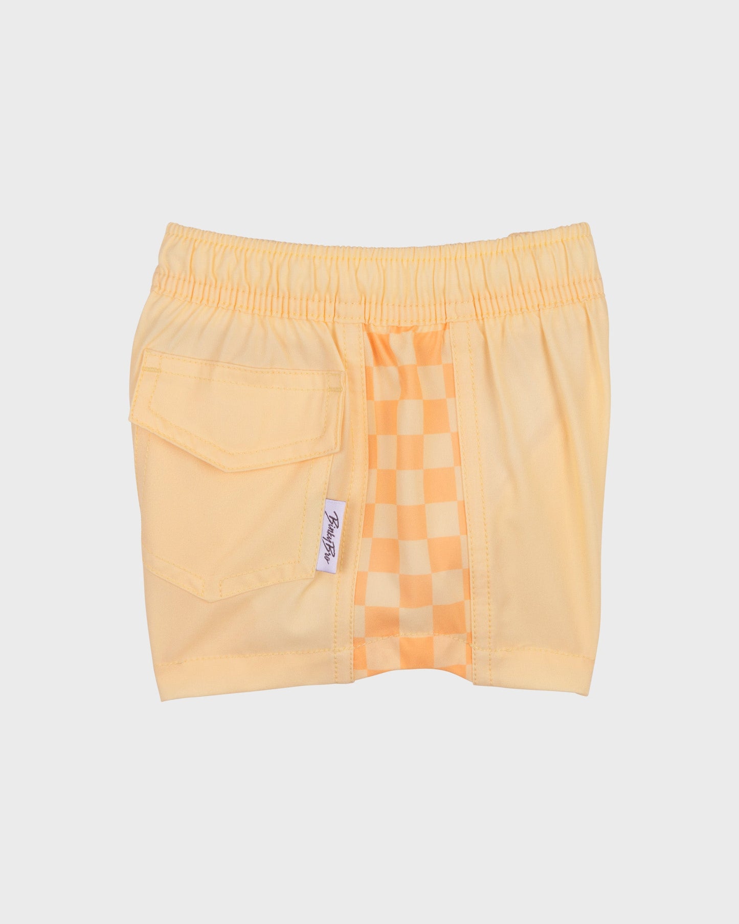 BinkyBro x Quiksilver Checkers Peach Swim Trunks