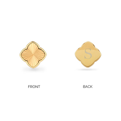 Textured Clover Necklace (Gold)