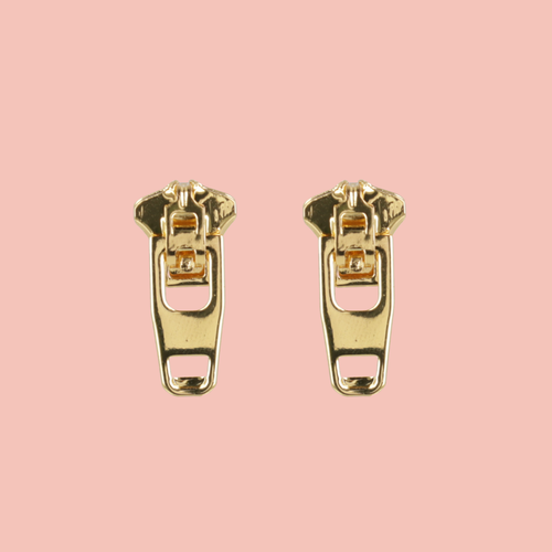 Zip Earrings (Gold Plated)