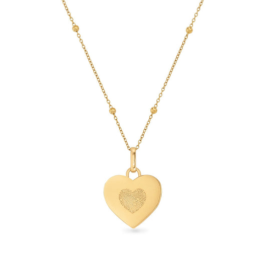 Uniquely Yours Fingerprint Heart Necklace - Single Fingerprint (Gift Version)