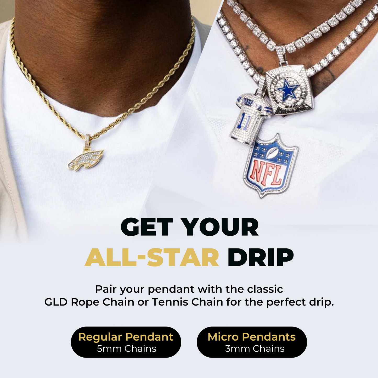 Dallas Cowboys Official NFL Wordmark Pendant