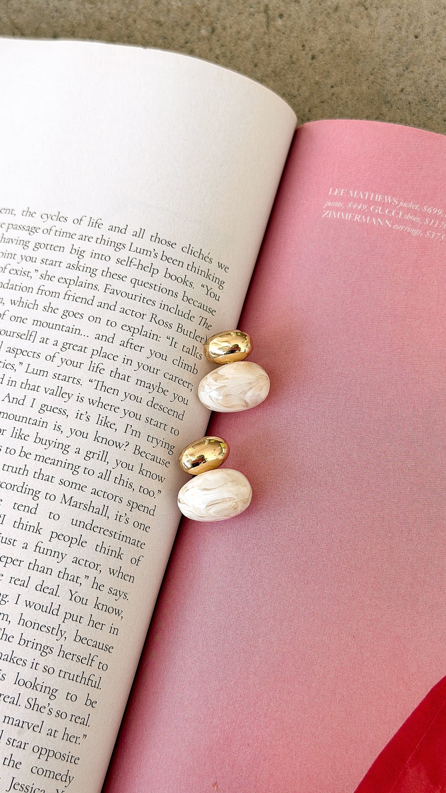 Bauble Resin Earring - Cream