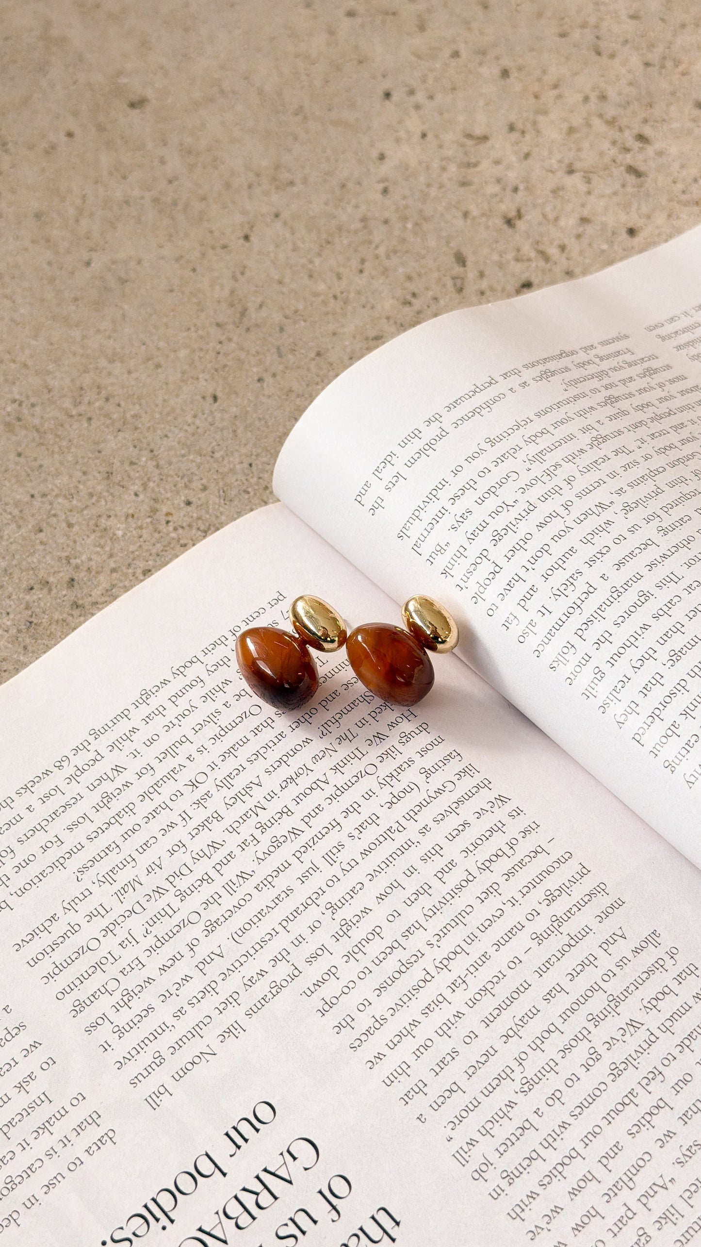 Bauble Resin Earring - Brown