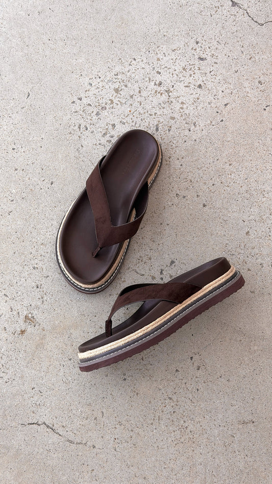 Arley Slide - Cocoa Suede