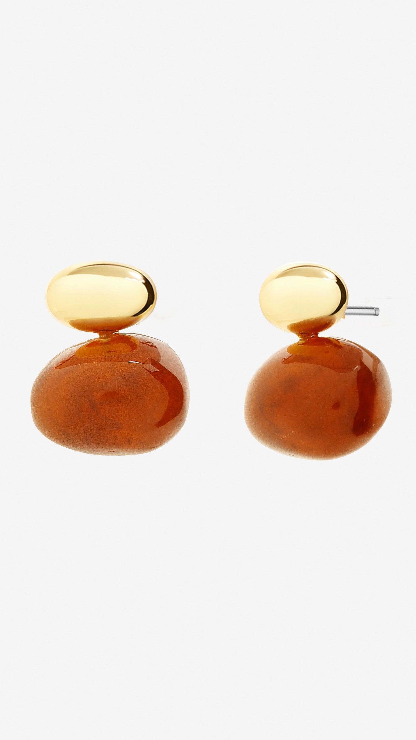 Bauble Resin Earring - Brown