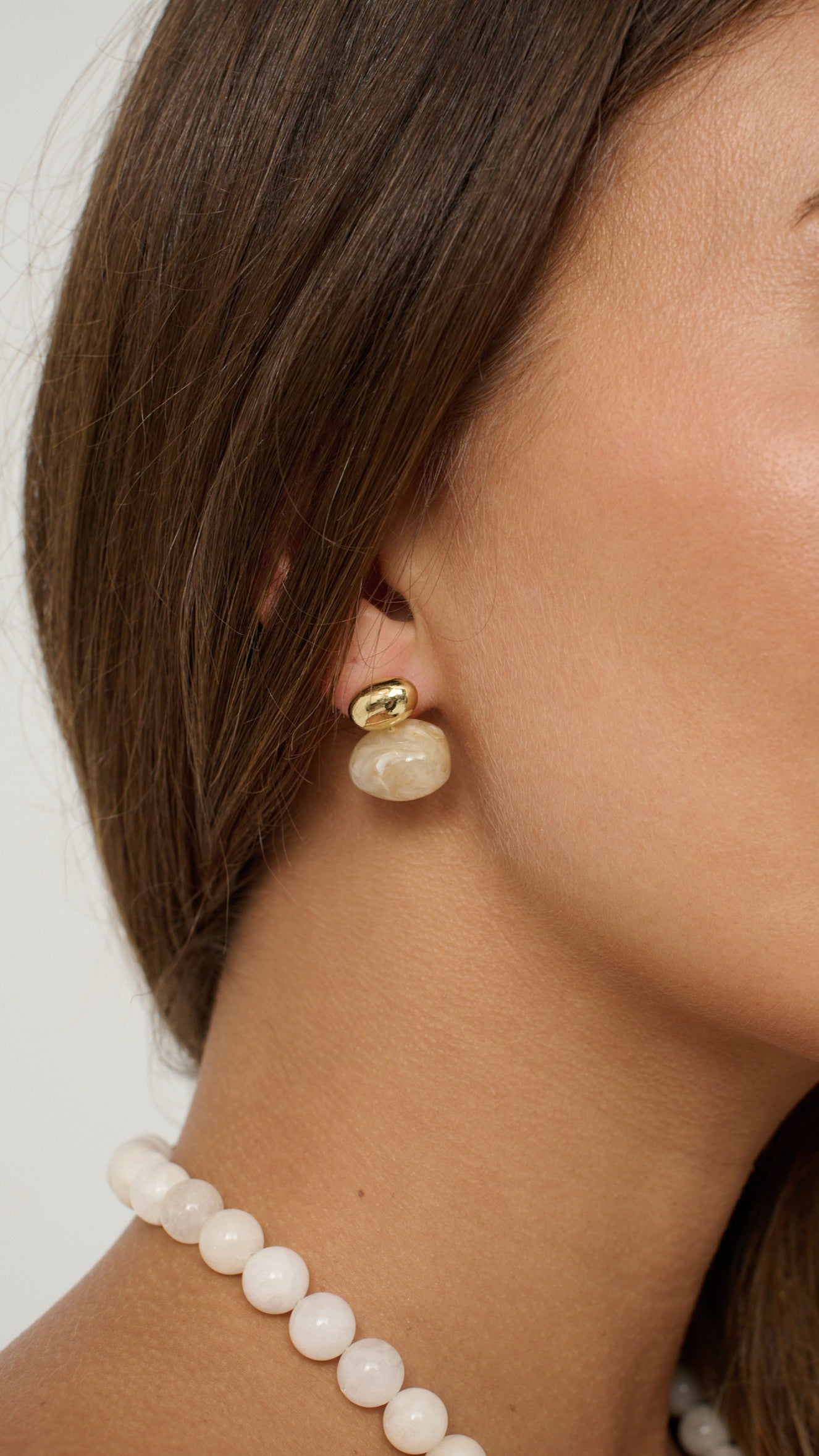 Bauble Resin Earring - Cream