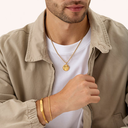 Traditional Zodiac Coin Necklace (Gold)