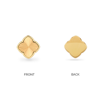 Textured Clover Necklace (Gold)
