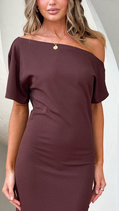 Alina Maxi Dress - Chocolate