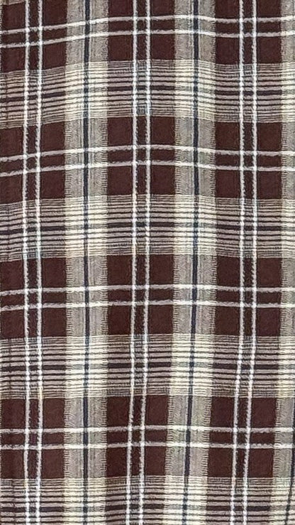 Brax Bomber Jacket - Choc/Beige Plaid