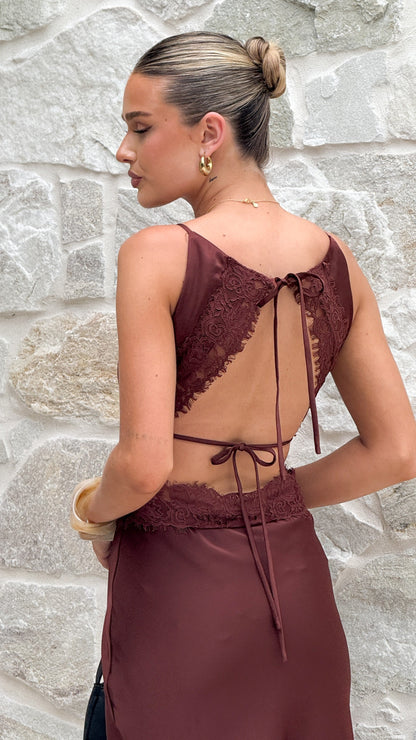 Amy Maxi Dress - Chocolate